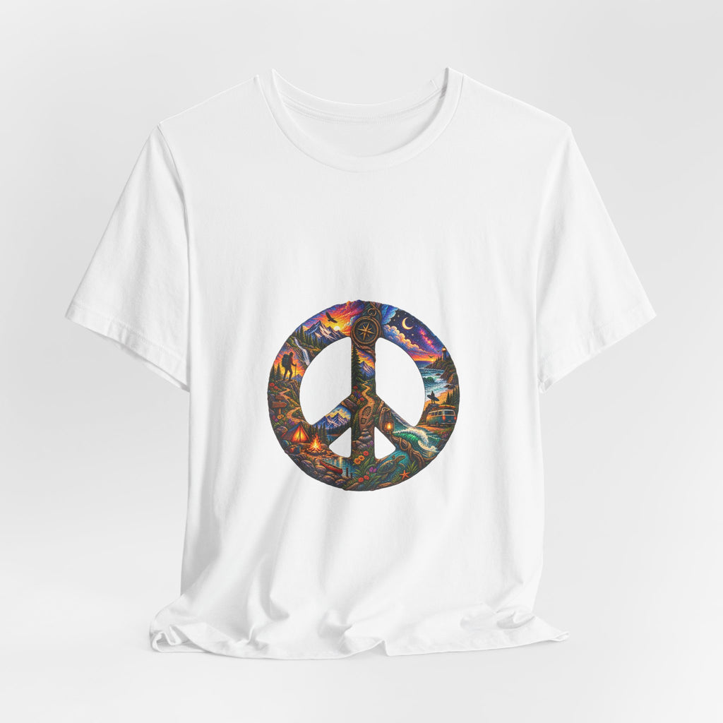 Peace Sign Tie-Dye T-Shirt — Retro Hippie Graphic Tee