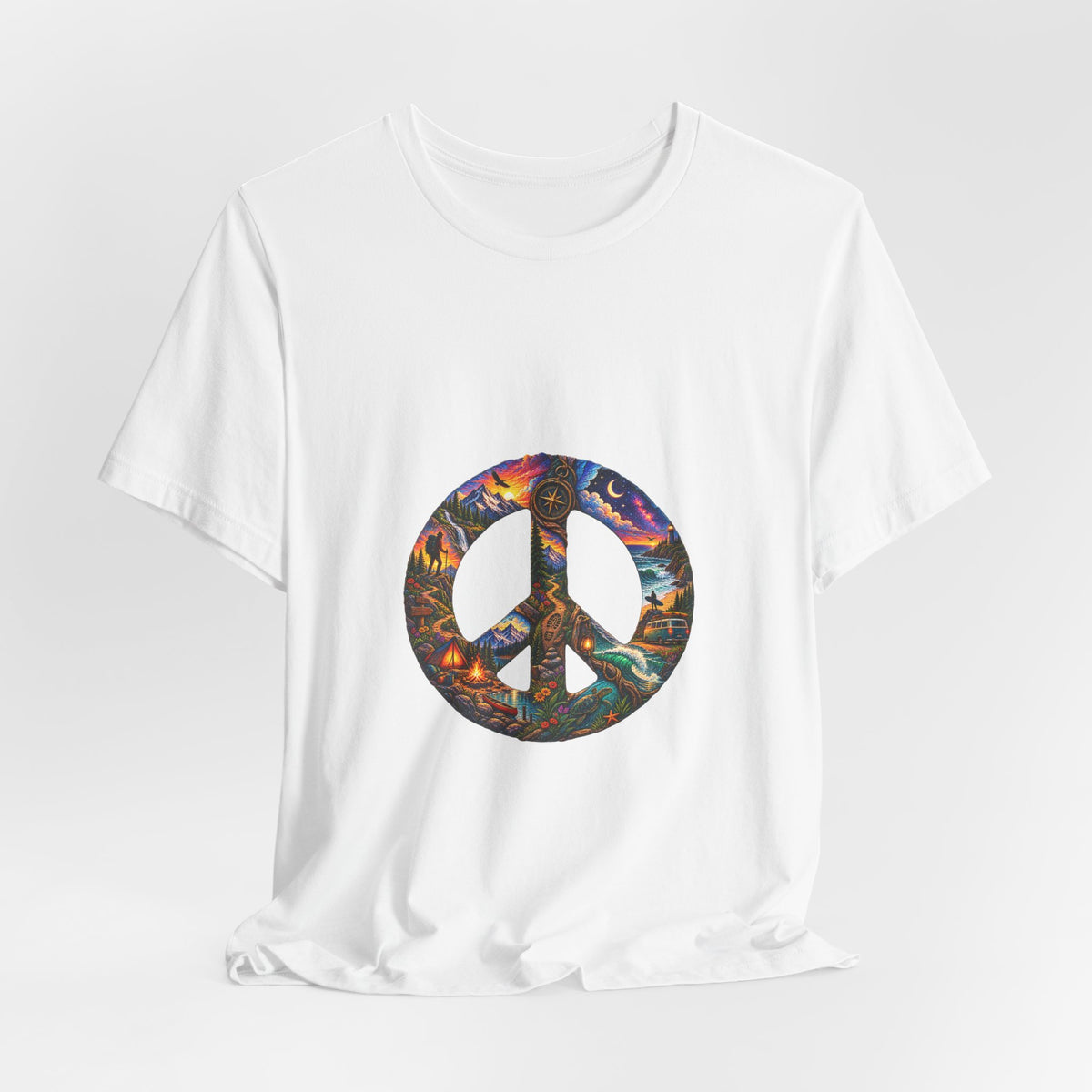 Peace Sign Tie-Dye T-Shirt — Retro Hippie Graphic Tee