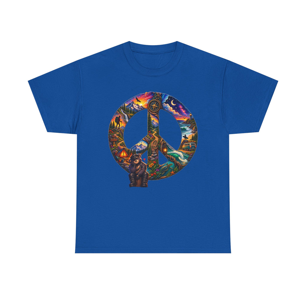 Peace Sign T‑Shirt — Psychedelic Nature Peace Symbol Tee