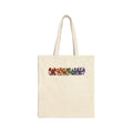Rainbow Dragon Silhouette Tote Bag — Colorful Mythical Creature Cotton Canvas Tote