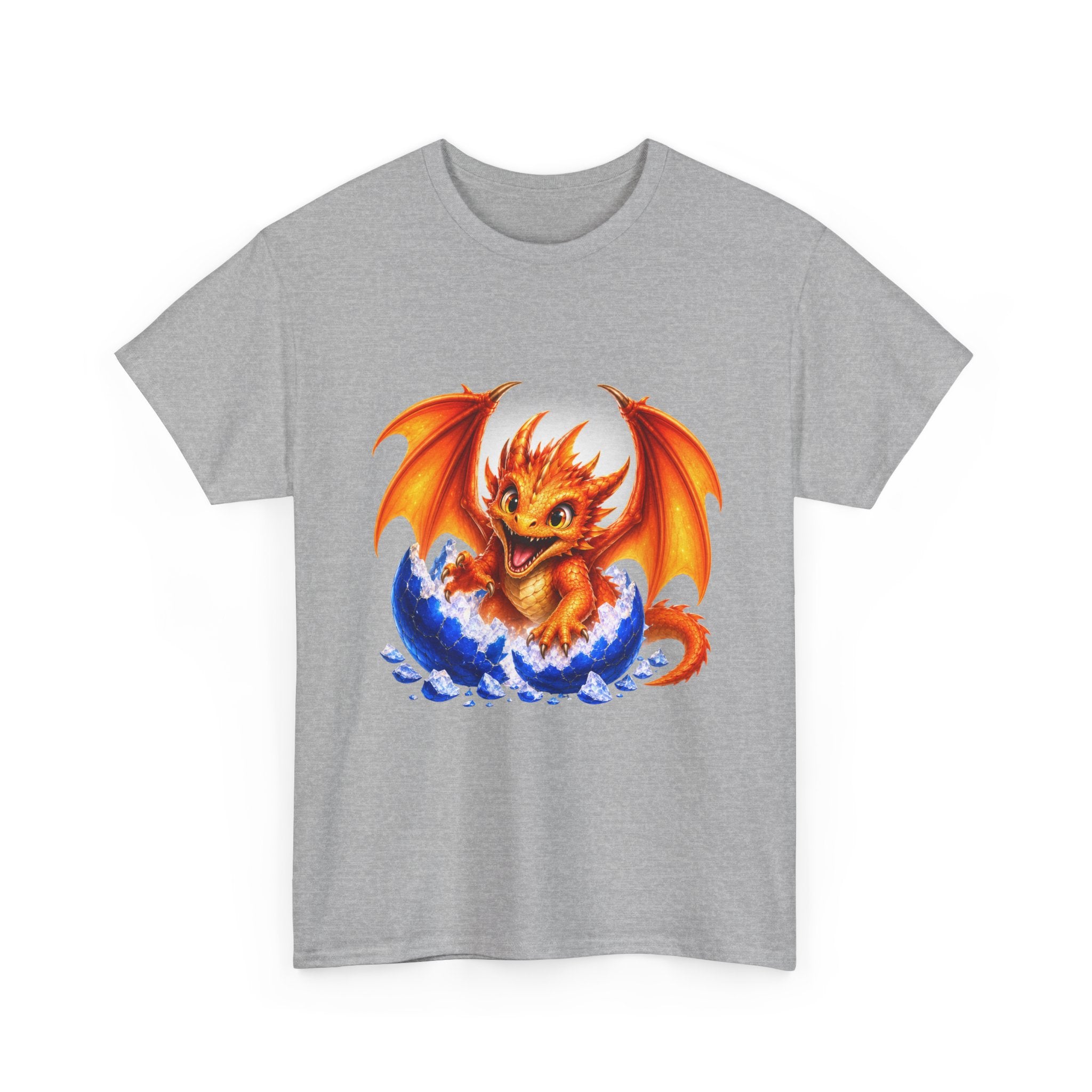 Dragon Hatchling T-Shirt — Cute Orange Baby Dragon Splash Design