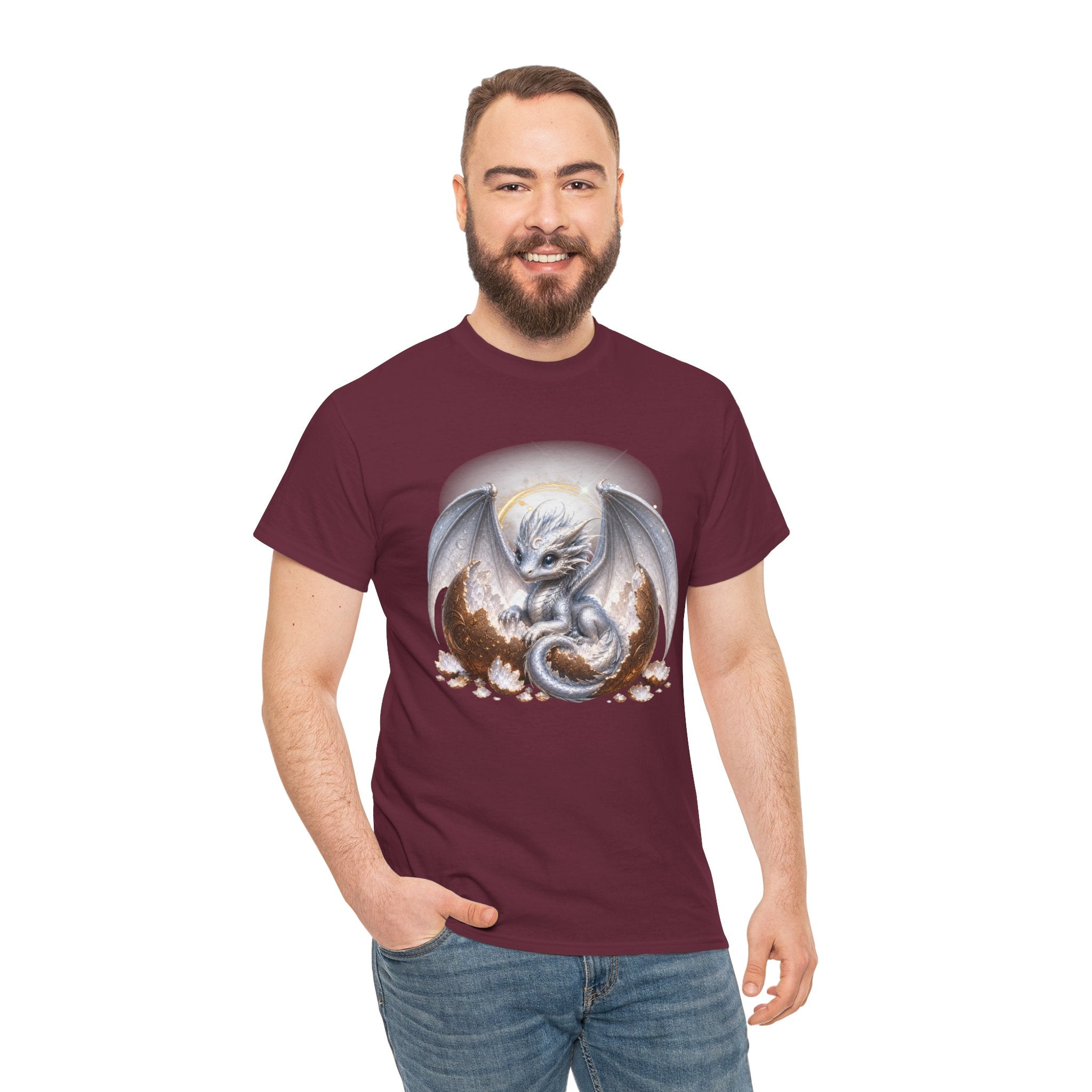 Fantasy Baby Dragon T‑Shirt — Cute Sleeping Dragon Illustration Tee