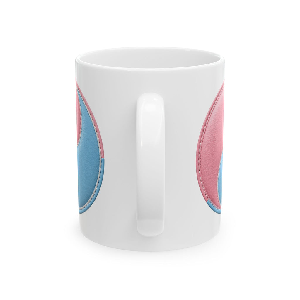 Pastel Yin Yang Ceramic Mug – Pink & Blue Harmony Coffee Cup (11oz/15oz)
