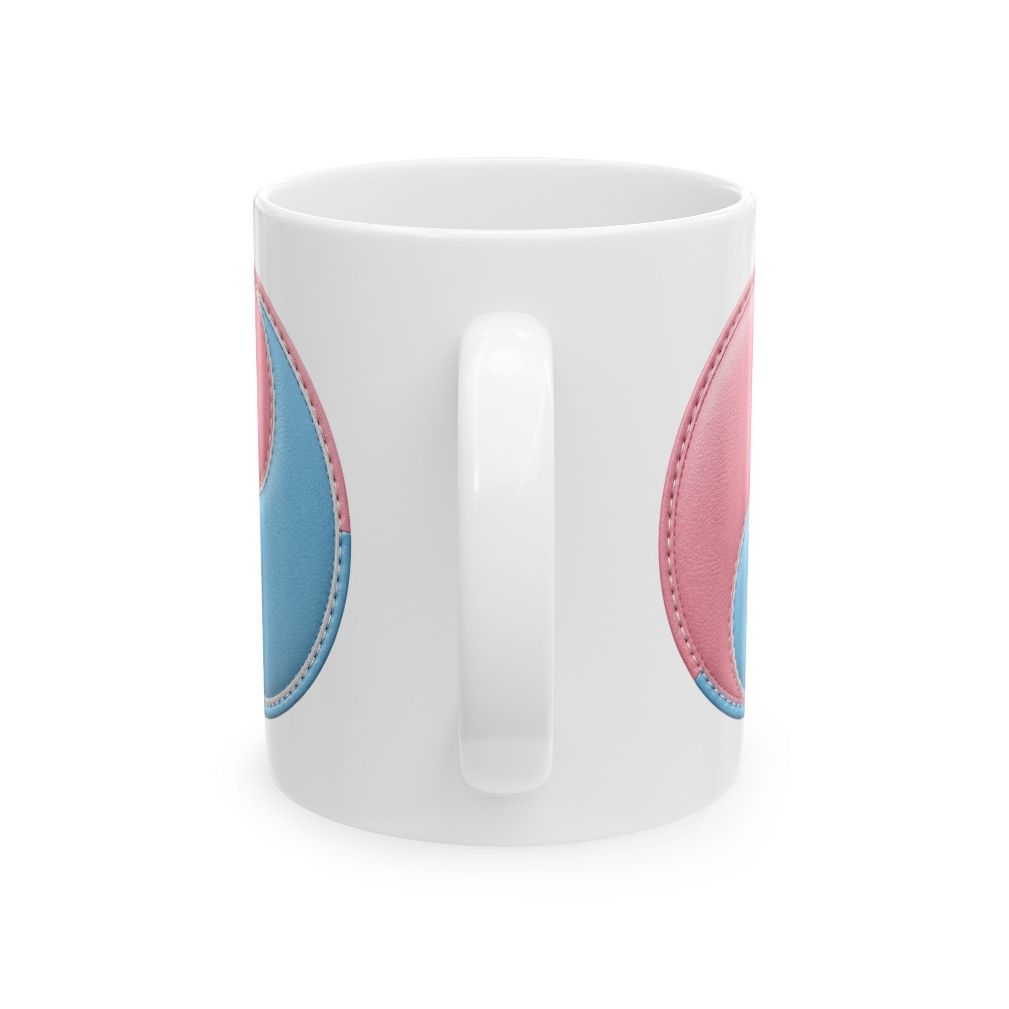 Pastel Yin Yang Ceramic Mug – Pink & Blue Harmony Coffee Cup (11oz/15oz)