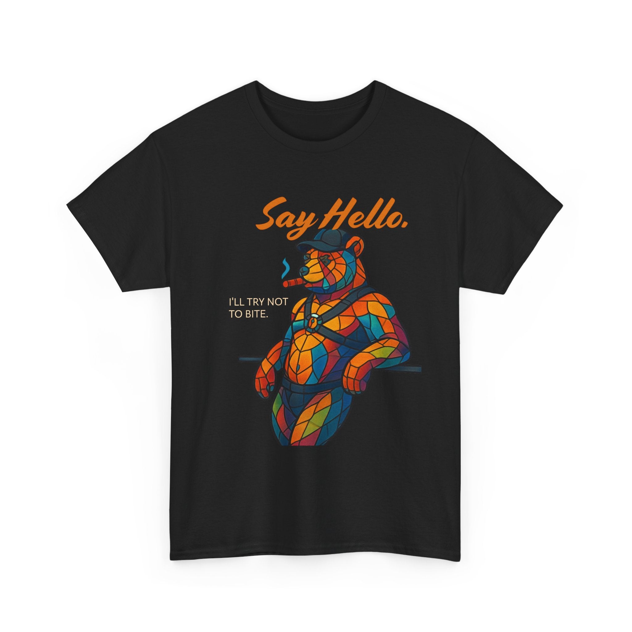 Bear Daddy Cigar Tee — "Say Hello, I’ll Try Not to Bite"
