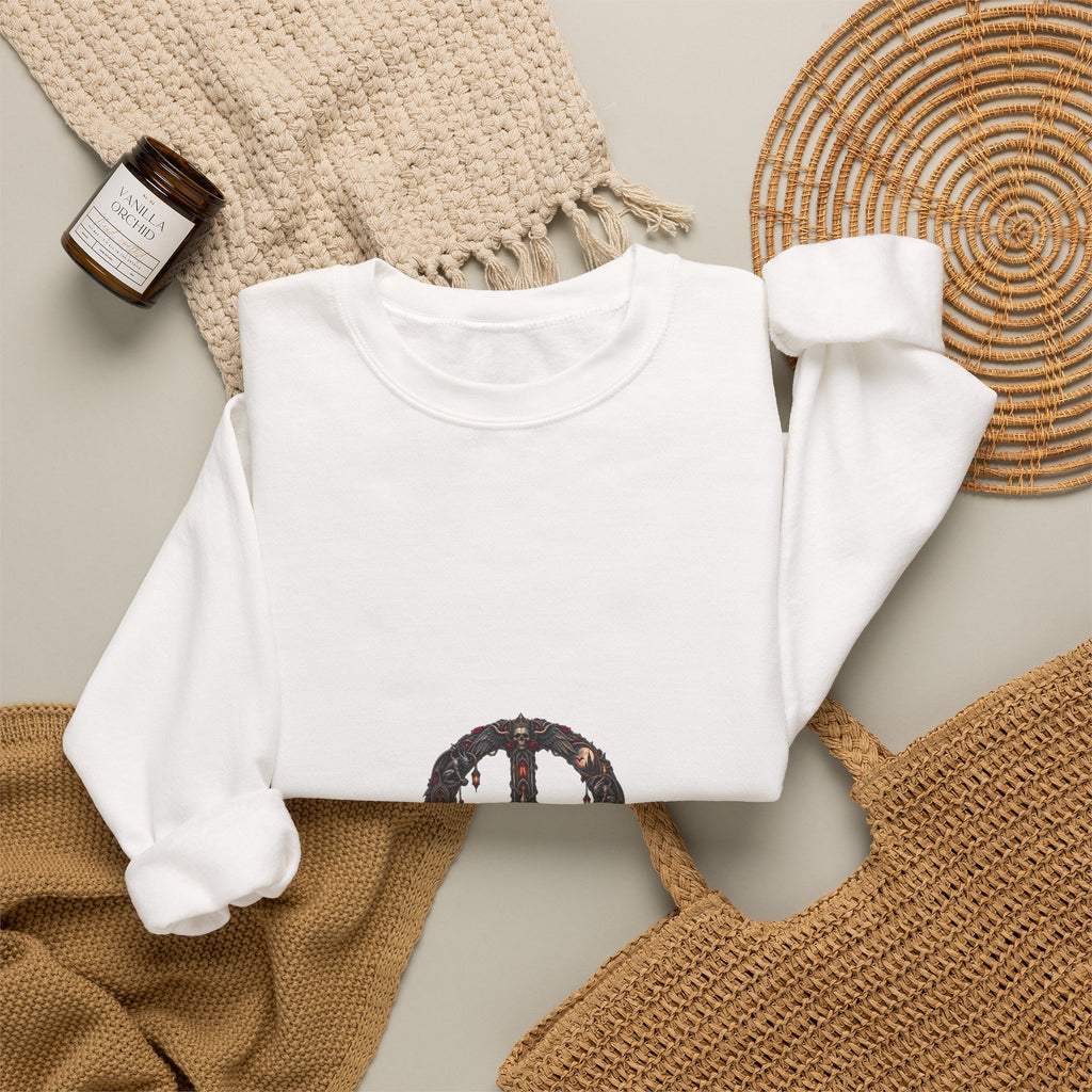 Peace Sign Crewneck Sweatshirt — Vintage Floral Peace Symbol Graphic