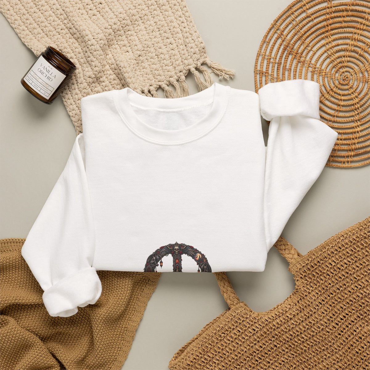 Peace Sign Crewneck Sweatshirt — Vintage Floral Peace Symbol Graphic