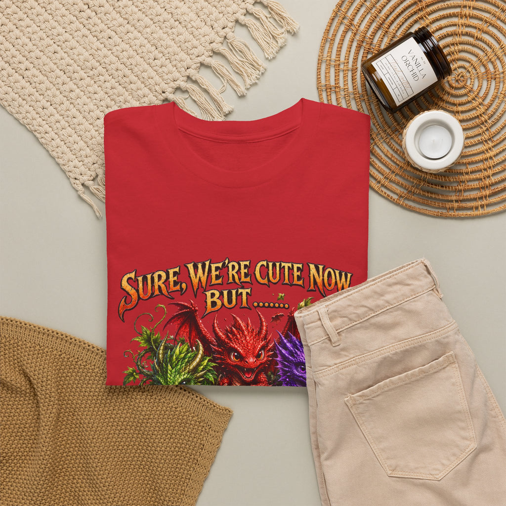 Cute Monster Trio T-Shirt – "Sure We’re Cute Now… Don’t Come For Us" Graphic Tee