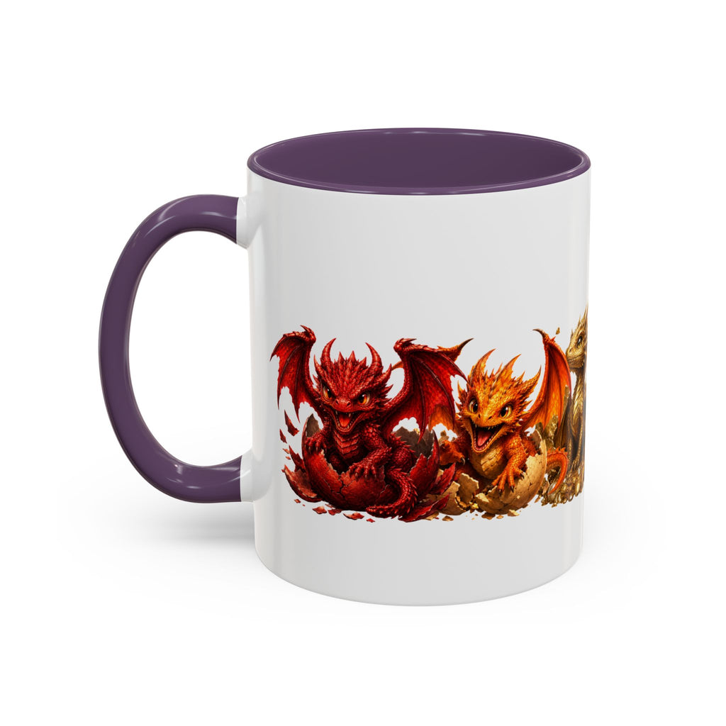 Dragon Element Accent Coffee Mug — Colorful Baby Dragon Lineup (11/15oz)