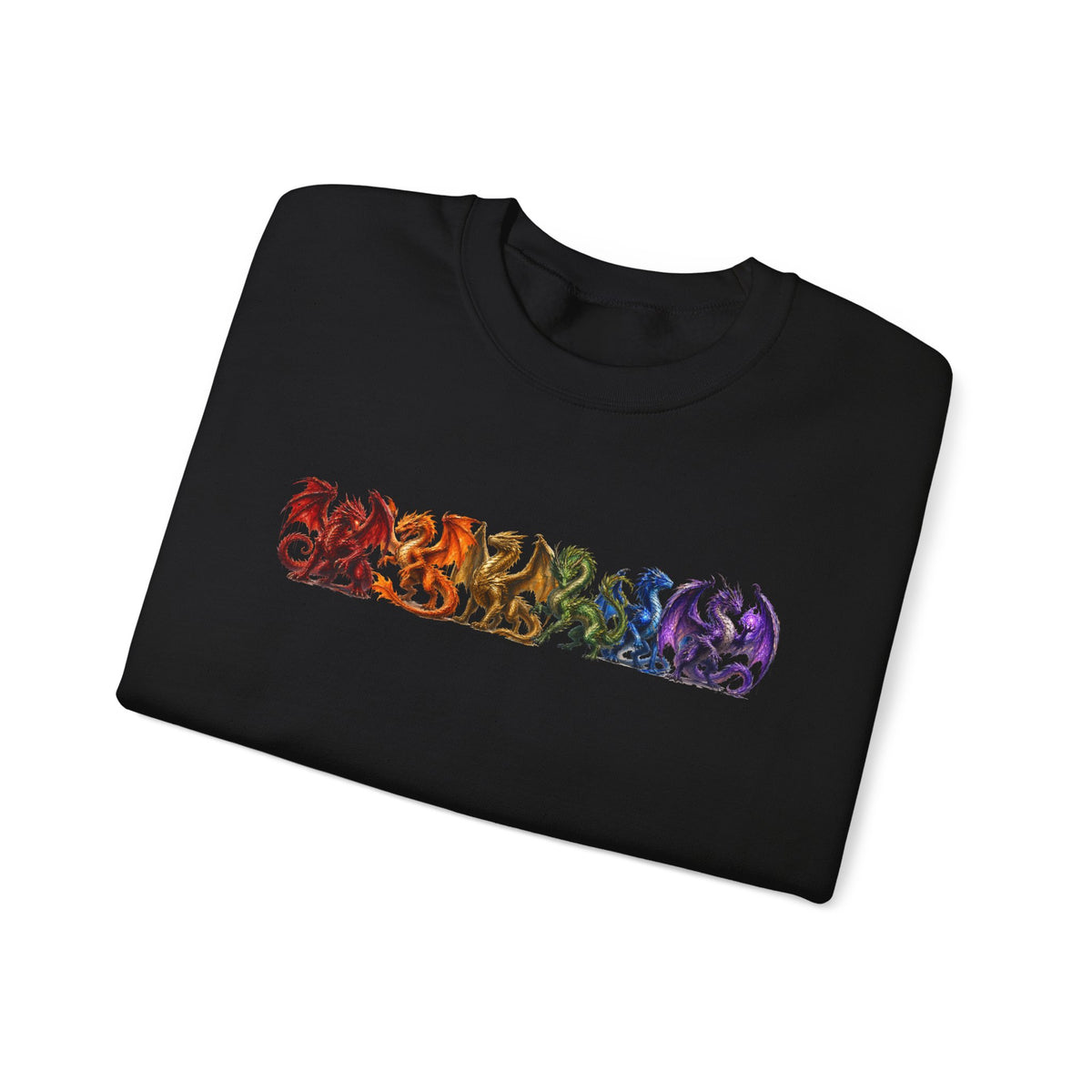 Rainbow Dragon Line Crewneck Sweatshirt