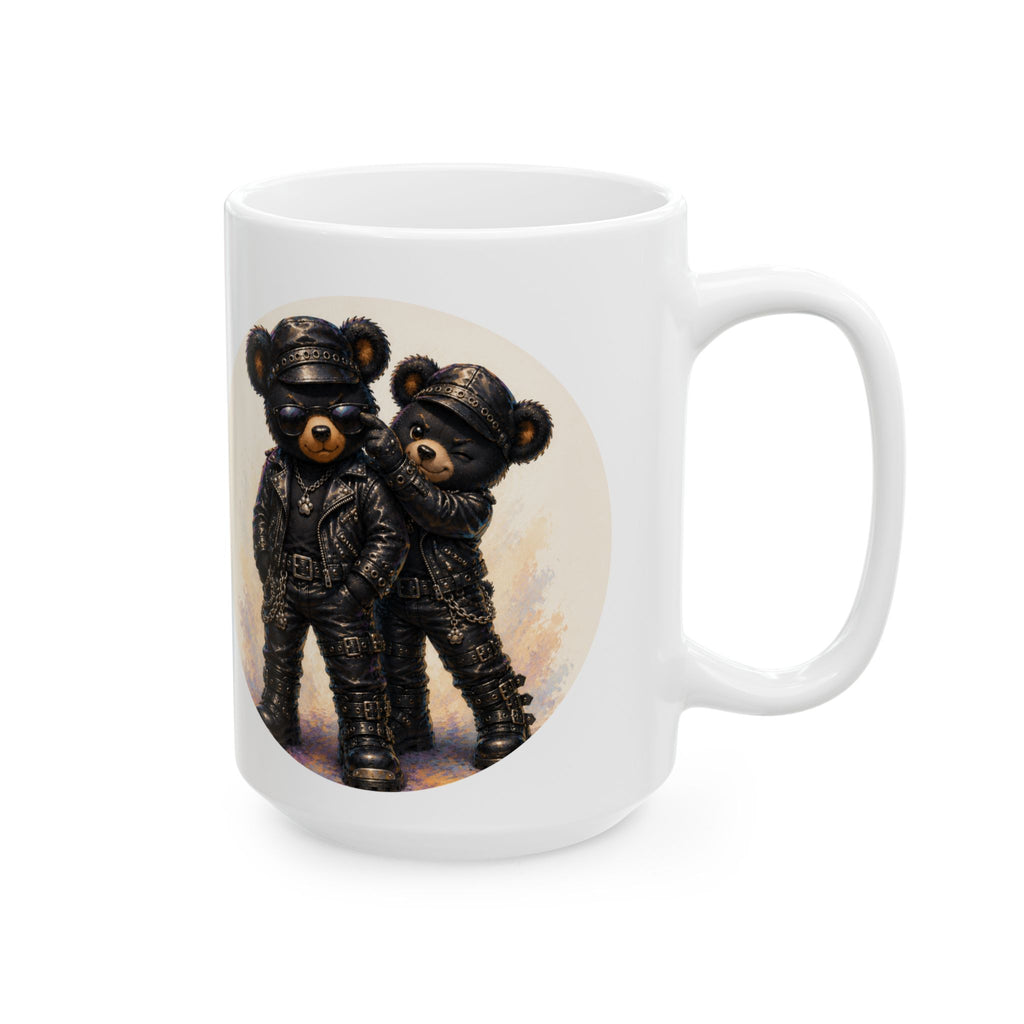 Bear Astronaut Ceramic Mug – Cute Vintage Space Teddy Coffee Cup (11oz, 15oz)