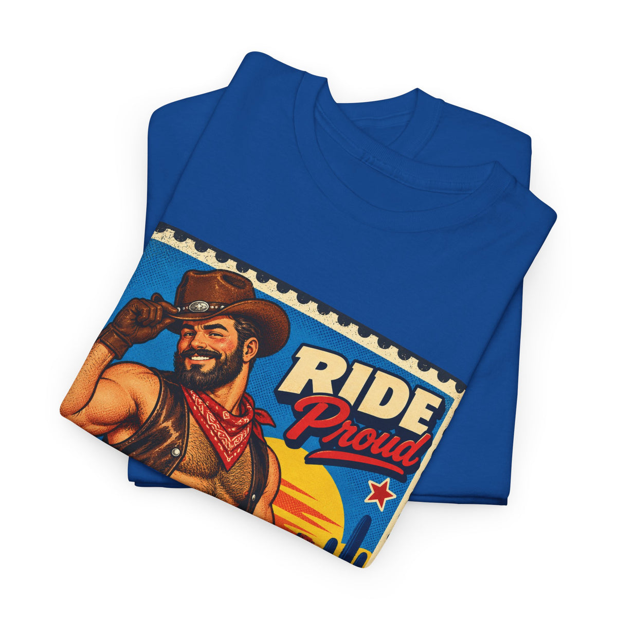Gay Bear Shirt – Vintage Bear Pride Pin-Up T-Shirt, Retro Postage Stamp Art, LGBTQ Bear Culture Tee.