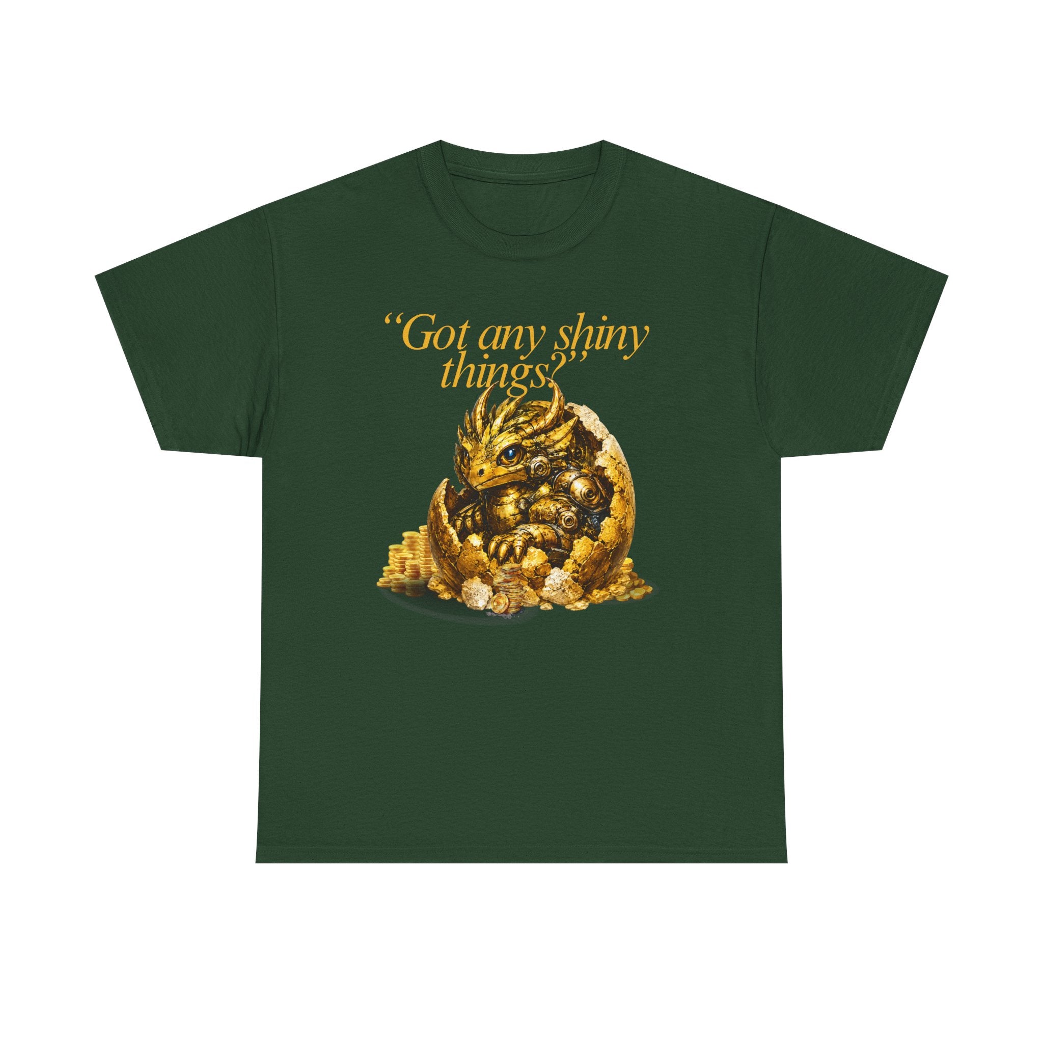Gold Dragon Nugget Tee — "Got Any Shiny Things" Fantasy Graphic T-Shirt