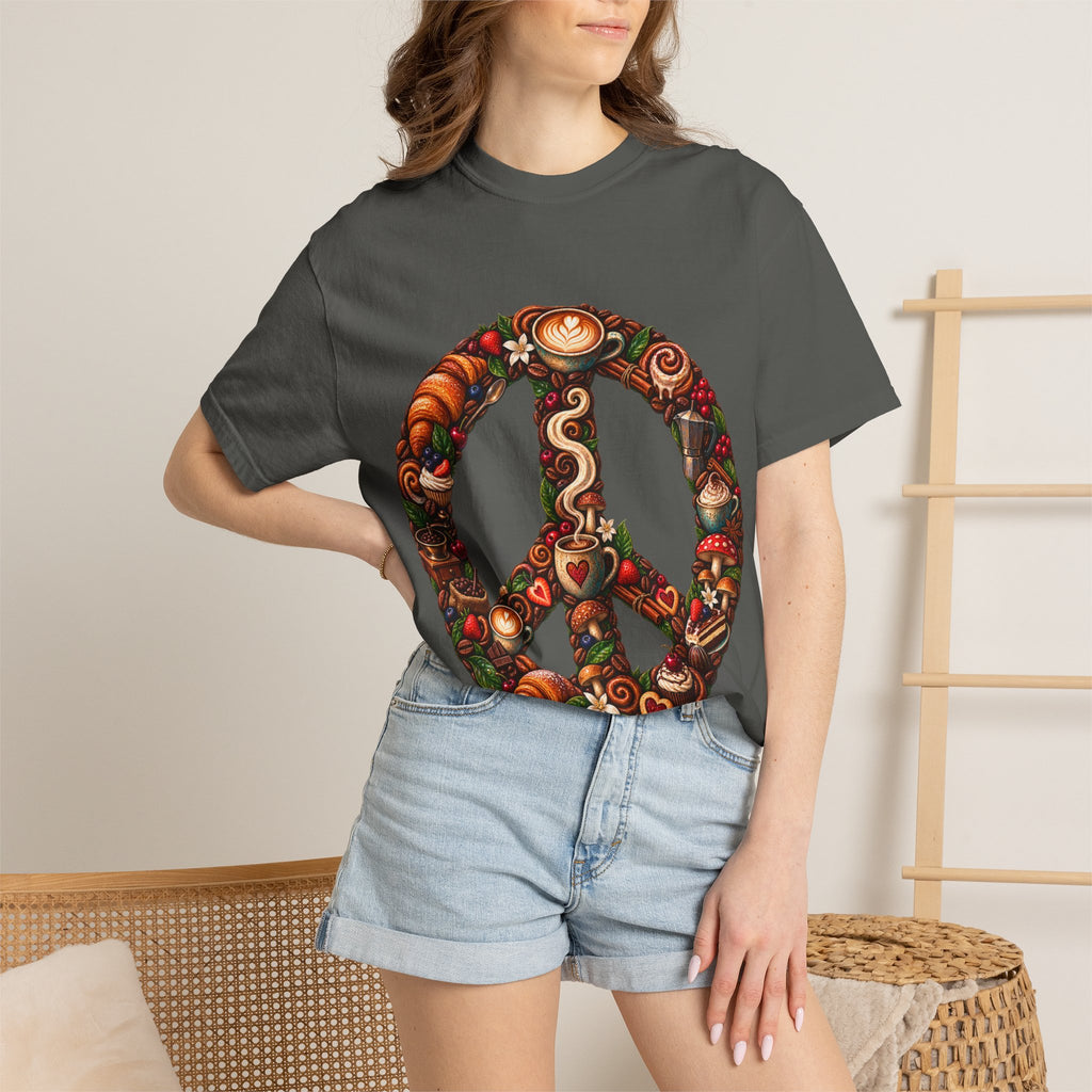 Peace Sign Autumn T‑Shirt — Harvest & Pumpkin Spice Graphic Tee