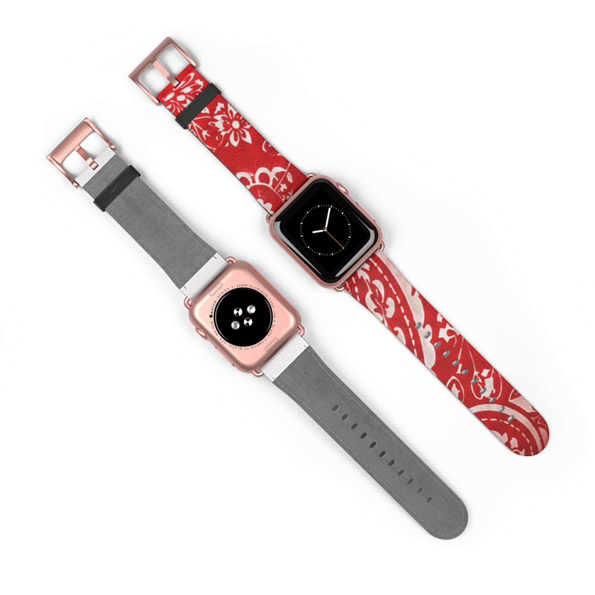 Red Bandana Pattern Watch Band — Hanky Code Style