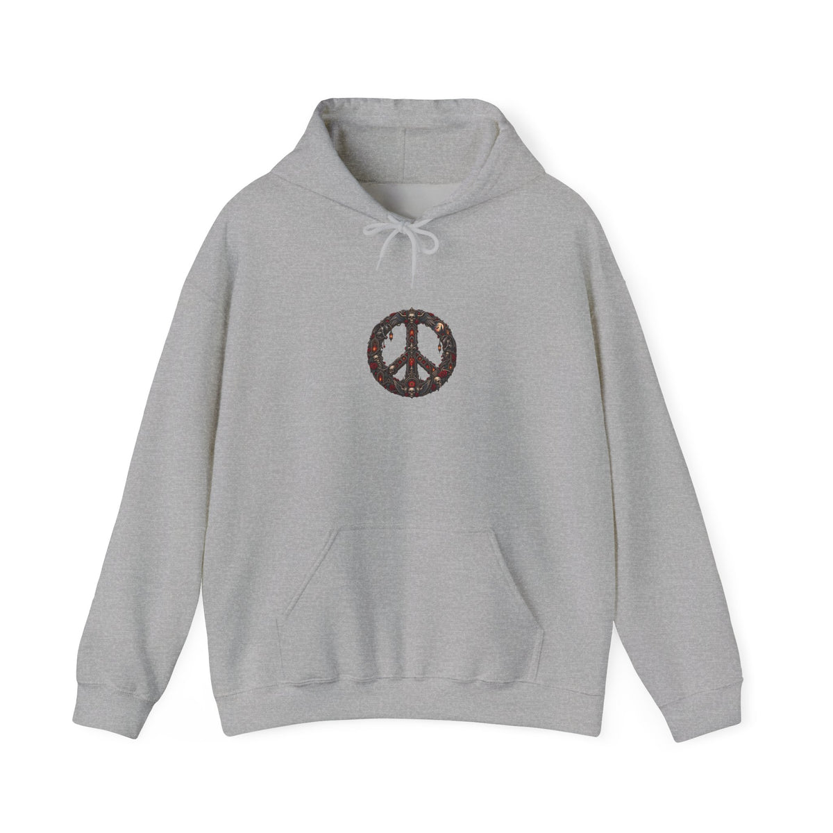 Peace Sign Hoodie - Floral Peace Symbol Graphic Pullover