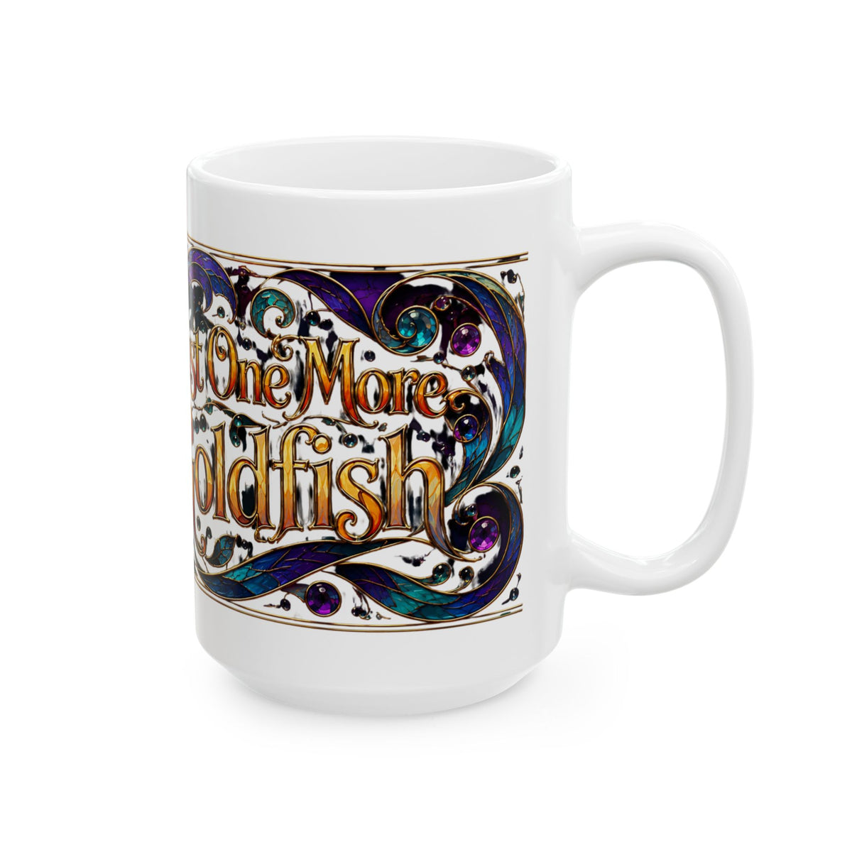 Goldfish Ceramic Mug — "Just One Goldfish" Decorative Fish Art Coffee Cup (11oz/15oz)
