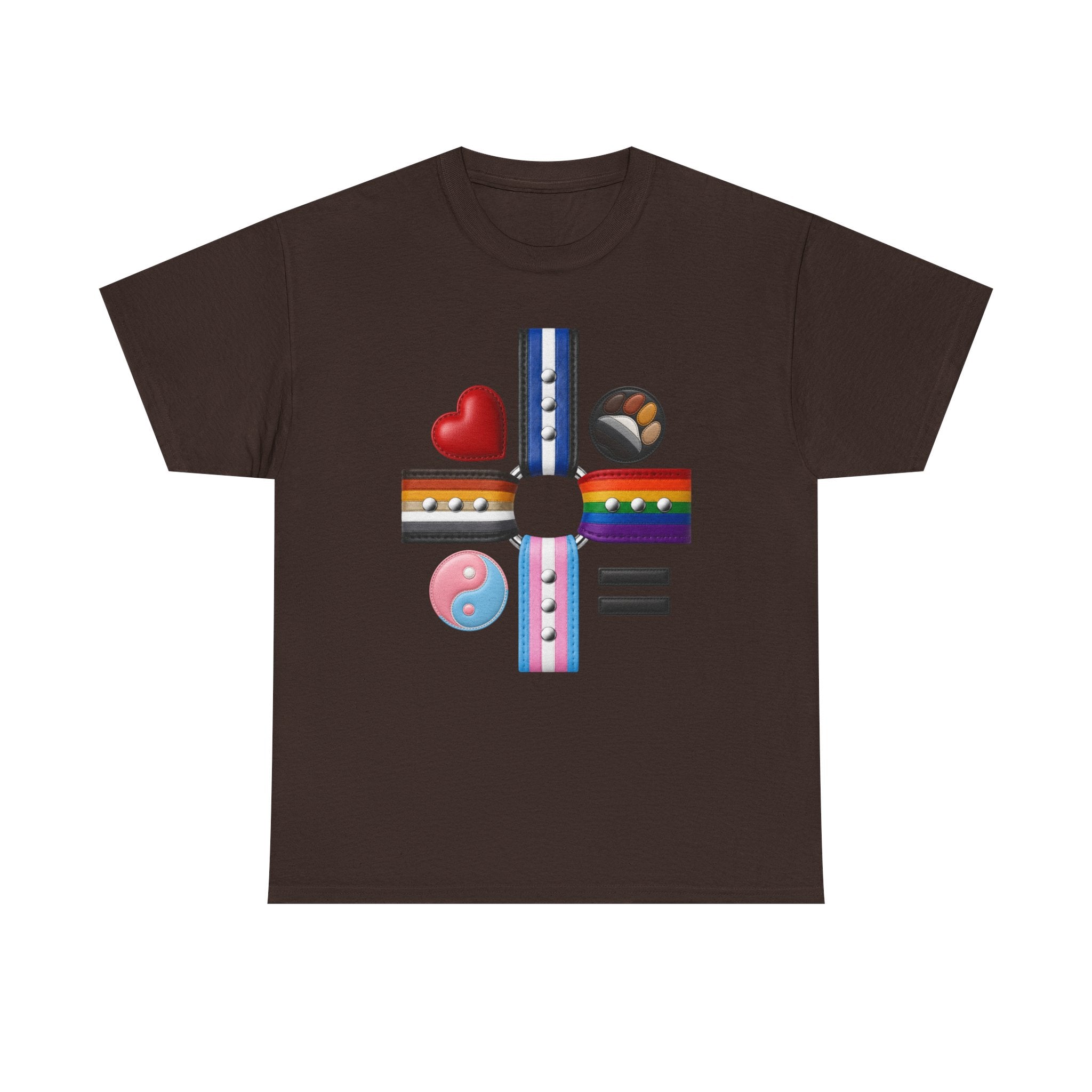 Equality Love Pride T-Shirt — Inclusive LGBTQ+ Flag Heart Design