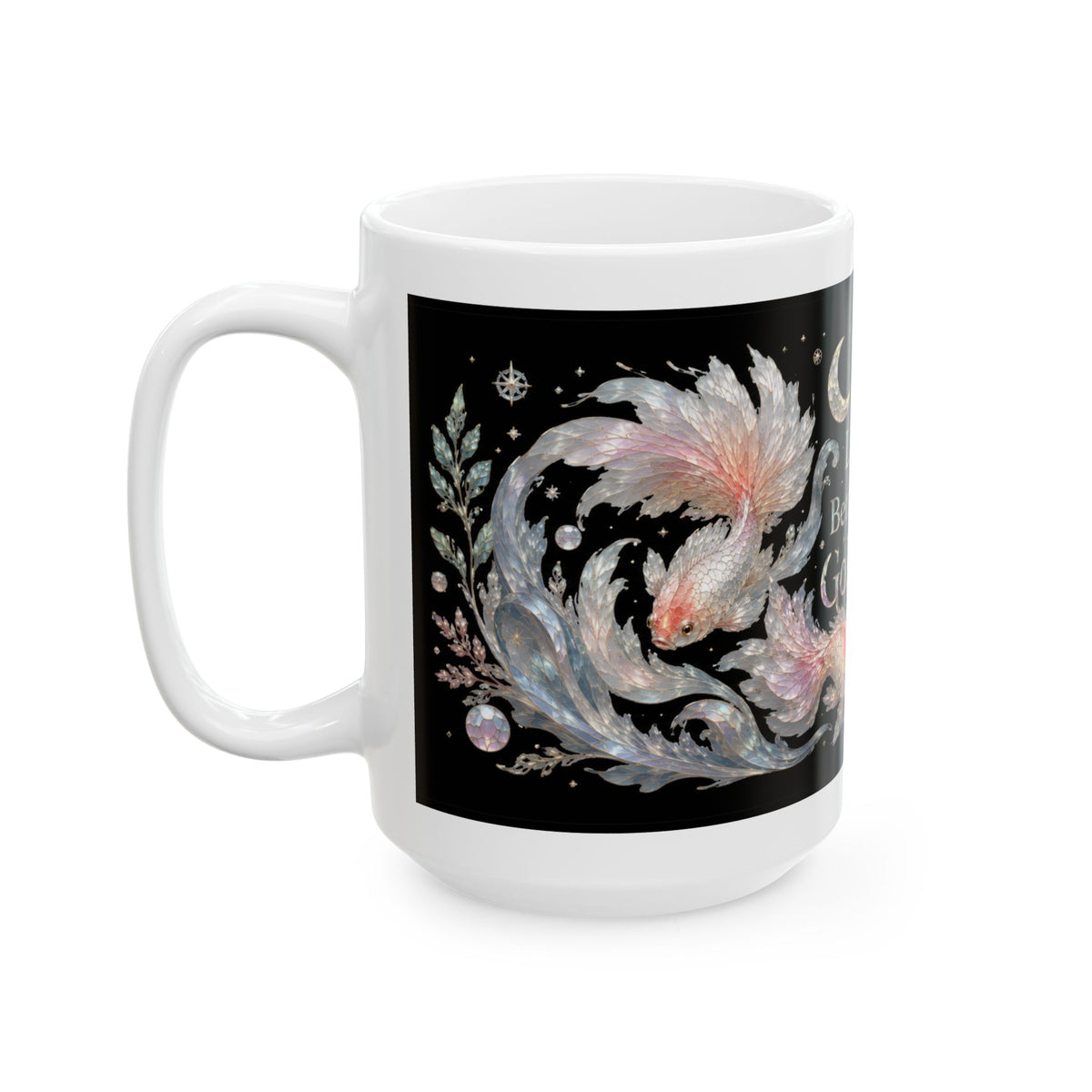 Goldfish Ceramic Mug — "Life Is Better With Goldfish" Illustrated Coffee Cup