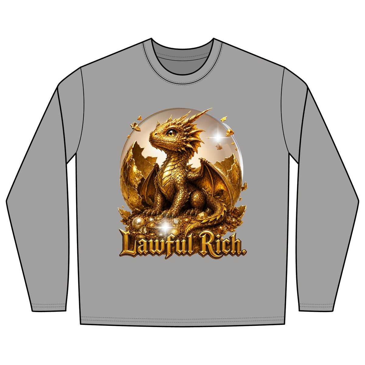 Lawful Rich Dragon Long Sleeve Shirt