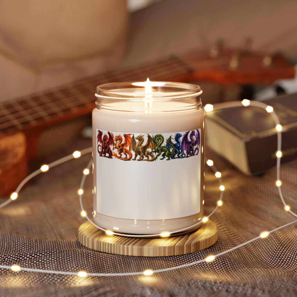 Rainbow Dragon Soy Candle — 9oz Scented Jar for Fantasy Fans & Gifts