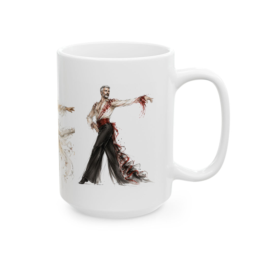 Ballet Dancers Ceramic Mug – Artistic Ballet Silhouette Coffee Cup (11oz/15oz)