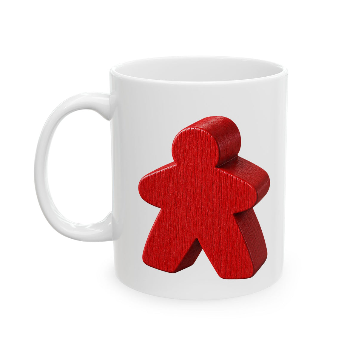 Red Meeple Coffee Mug | Board Game Lover Gift | Tabletop Gamer Mug | Funny Meeple Gaming Cup