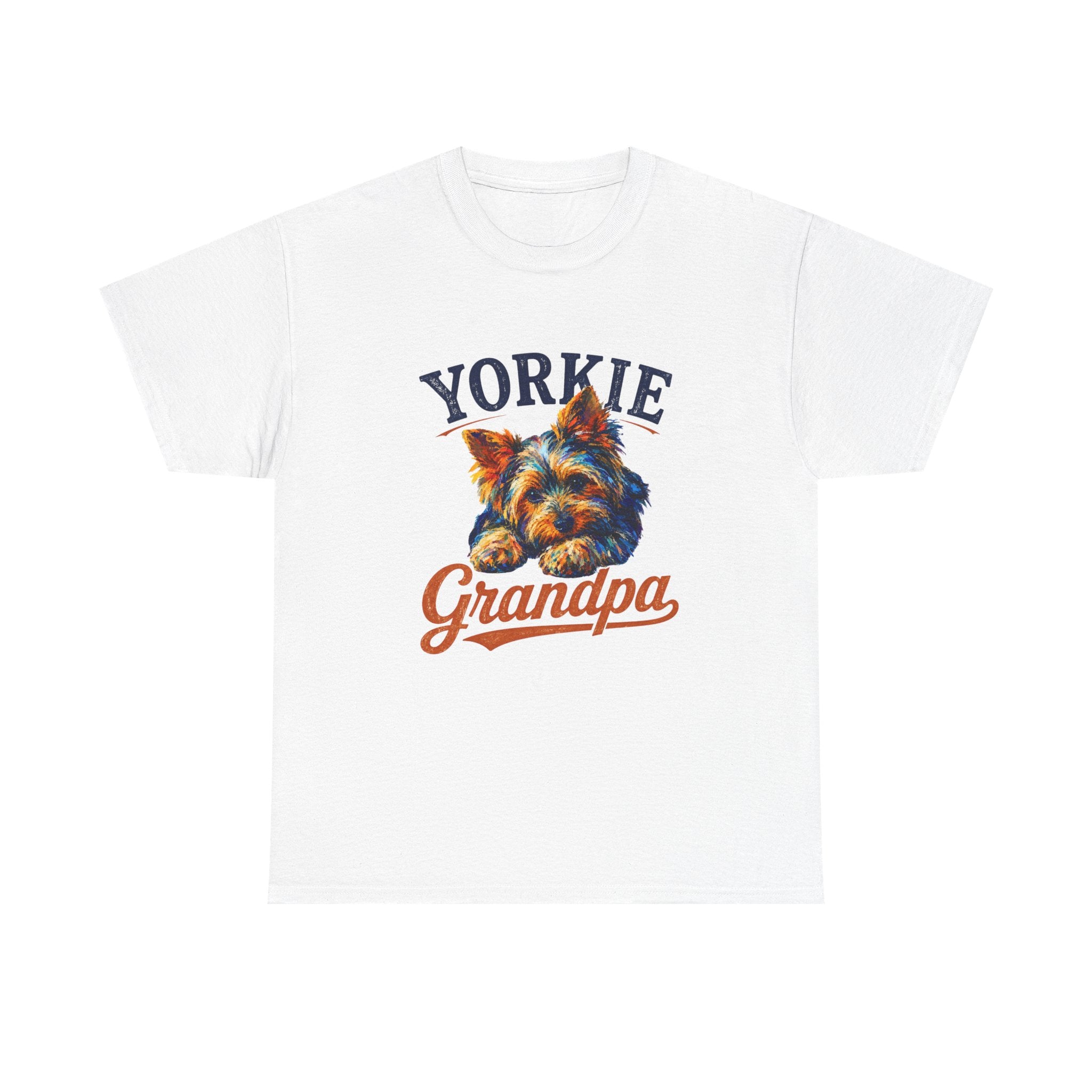 Yorkie Grandpa T-Shirt — Vintage Style Dog Lover Tee for Grandfathers