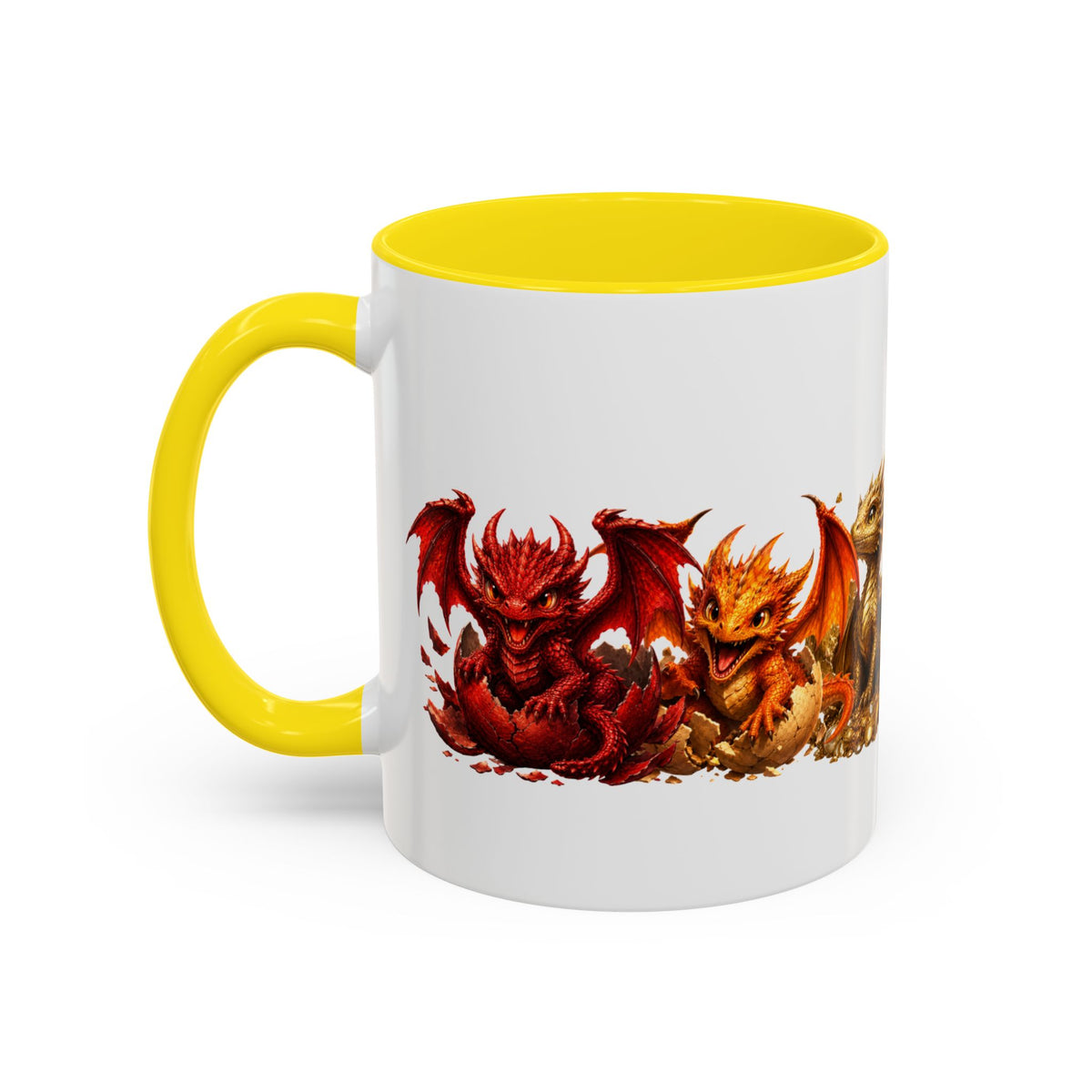 Dragon Element Accent Coffee Mug — Colorful Baby Dragon Lineup (11/15oz)