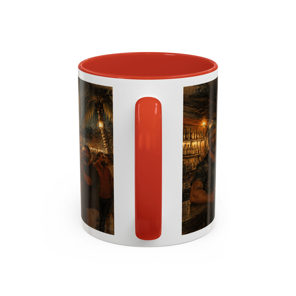 Tropical Night Market Coffee Mug — Moonlit Street Scene Accent Mug (11/15oz) This is a Bear community Bear event coffee Mug.