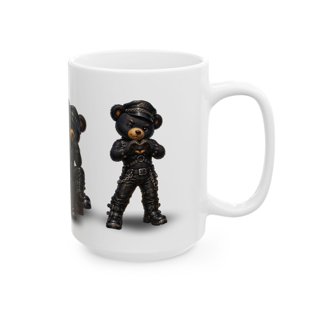Biker Teddy Bears Ceramic Mug (11oz | 15oz) — Cute Motorcycle Punk Coffee Cup