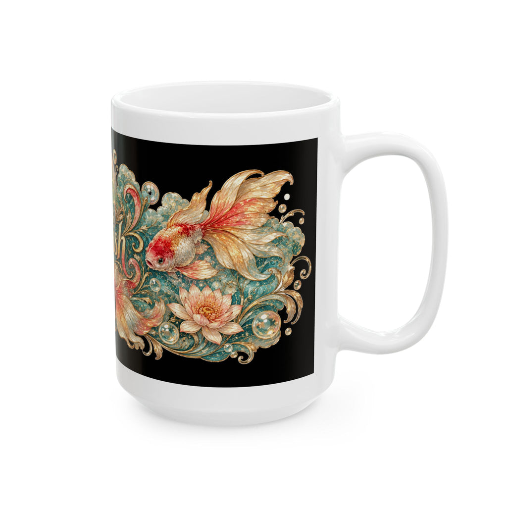 Goldfish Ceramic Mug – 'Be A Goldfish' Inspirational Coffee Cup