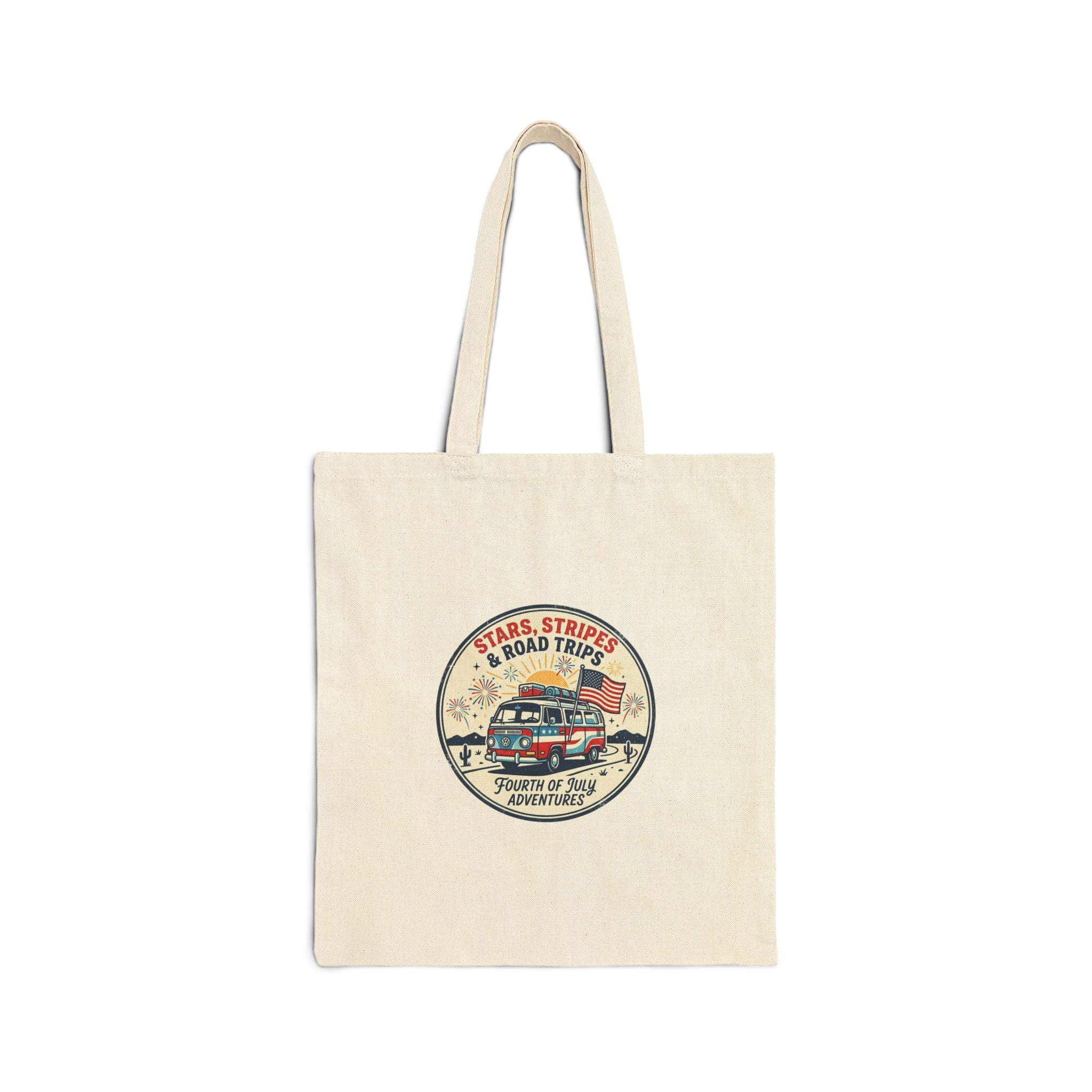 Vintage Americana Road Trip Tote | 4th of July, red white blue