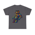 Stained Glass Bear Tee — Colorful Smoking Bear Graphic T-Shirt Bear cigar bear. Colorfull rainbow bear. Leather bear