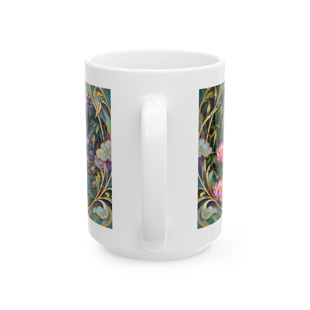 Panda Mug – Asian-Inspired Art Nouveau Panda Bear Coffee Cup, Bamboo Nature Gift