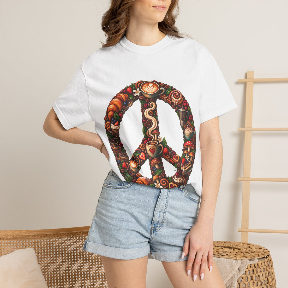 Peace Sign Autumn T‑Shirt — Harvest & Pumpkin Spice Graphic Tee