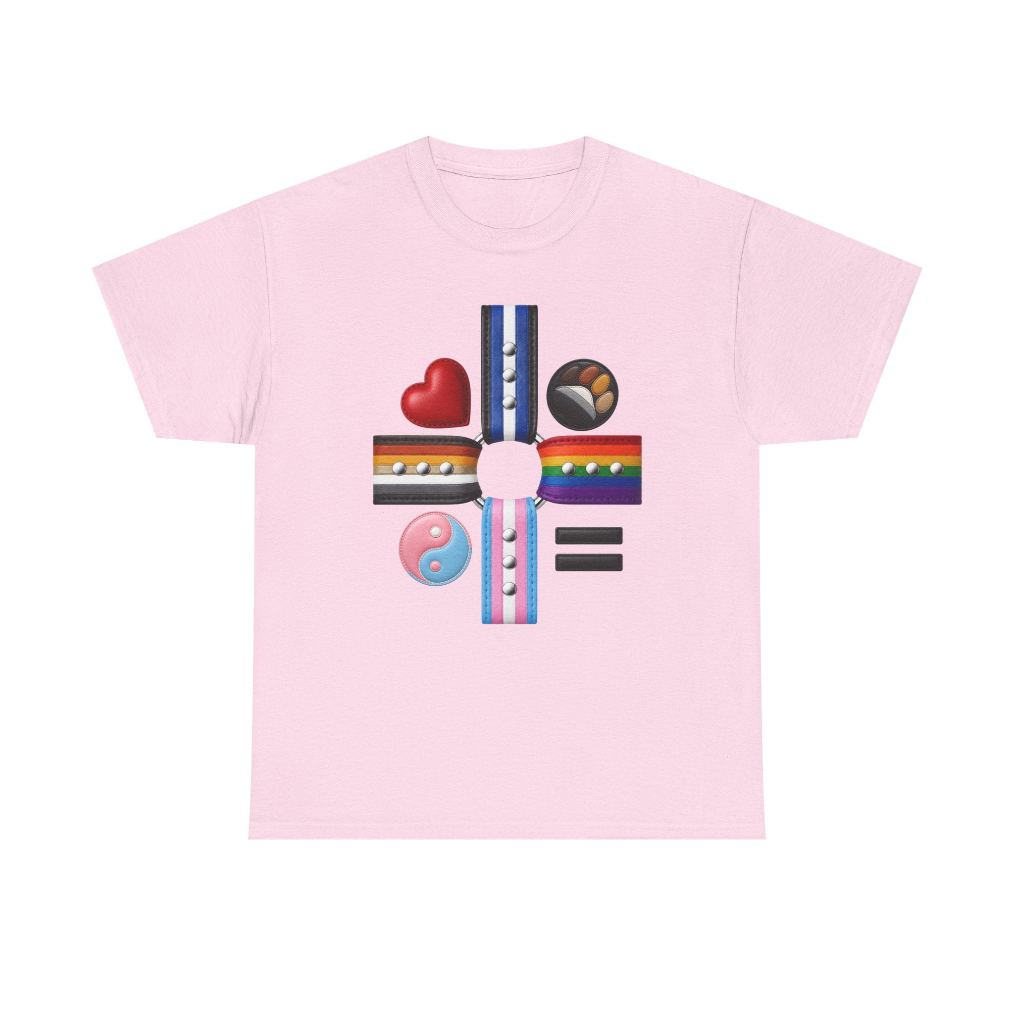 Equality Love Pride T-Shirt — Inclusive LGBTQ+ Flag Heart Design
