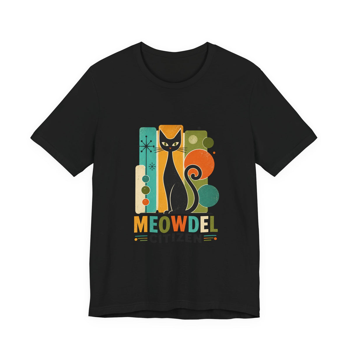 Meowdel Citizen Cat T-Shirt — Retro Mid-Century Cat Graphic Tee