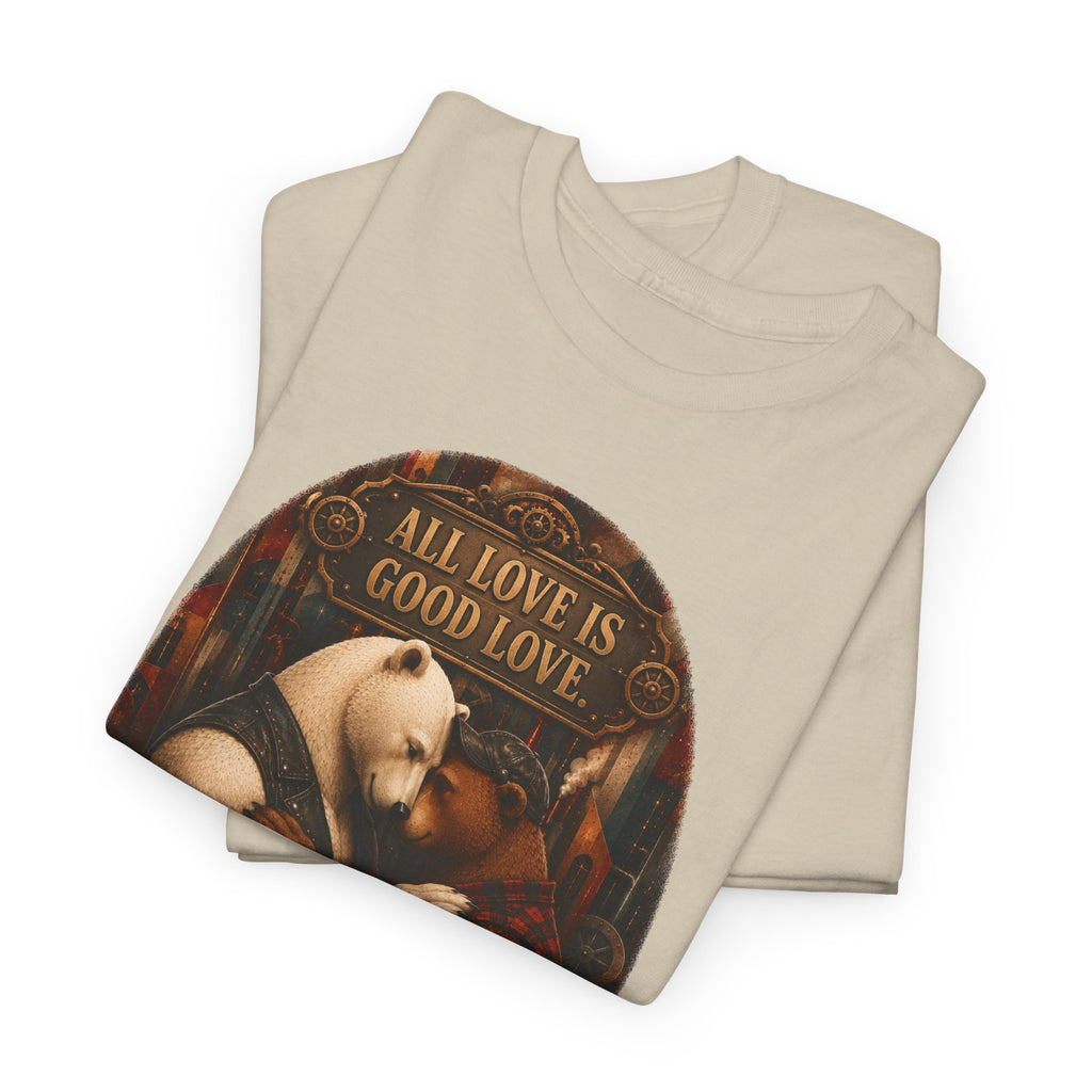 T-Shirt — "All Love Is Good Love" Vintage Romantic Graphic Tee