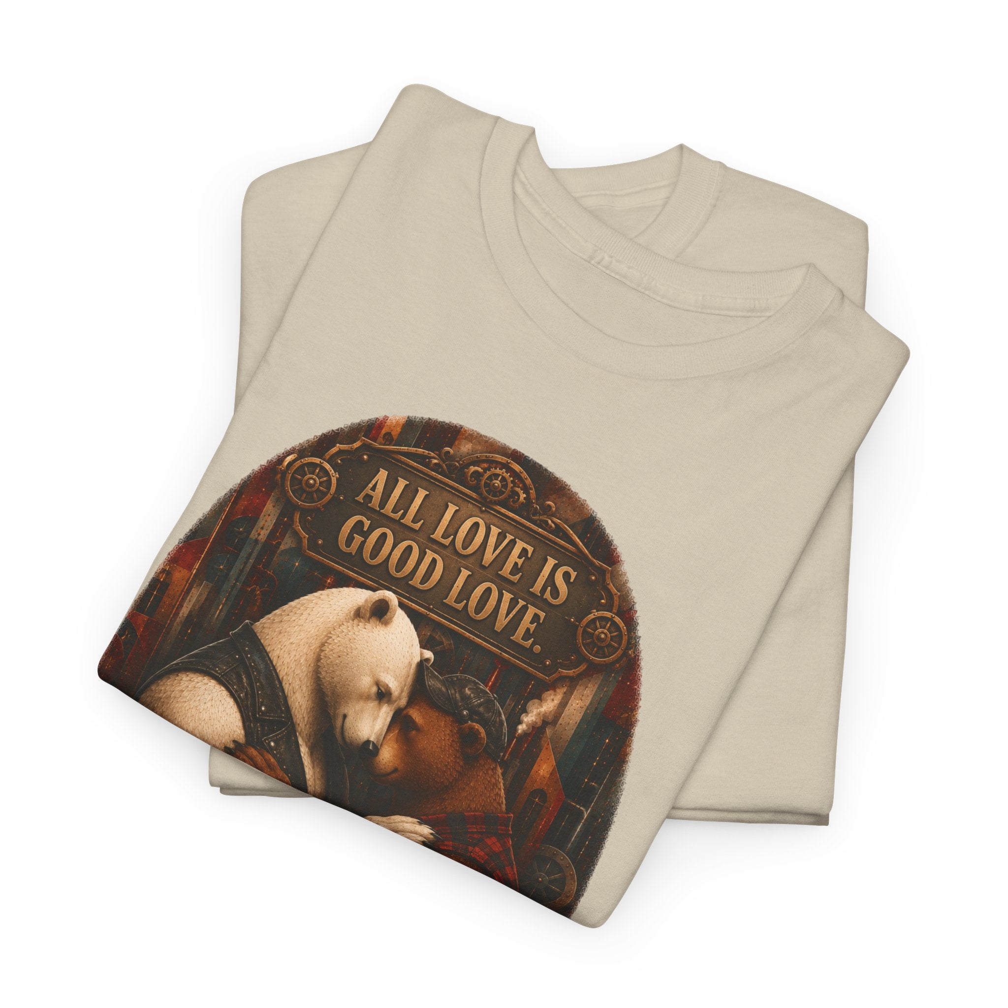 T-Shirt — "All Love Is Good Love" Vintage Romantic Graphic Tee