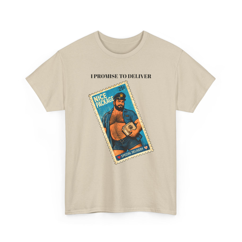 Gay Bear Shirt – Vintage Bear Pride Pin-Up T-Shirt, Retro Postage Stamp Art, LGBTQ Bear Culture Tee.