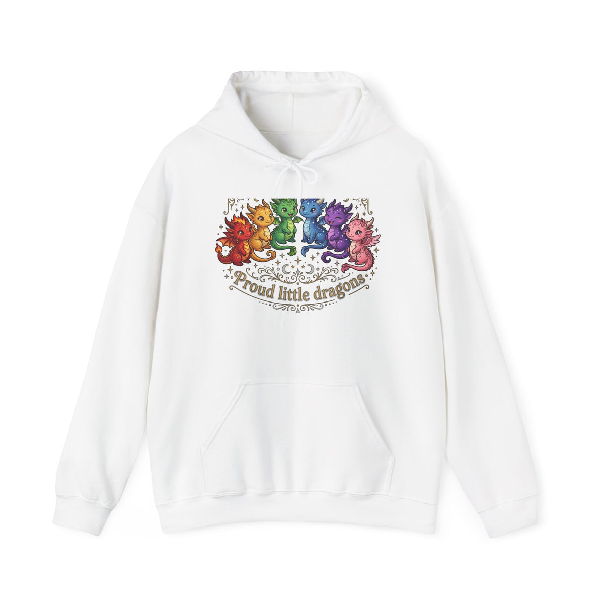 Proud Little Dragons Hoodie — Rainbow Cute Dragon Family Sweatshirt
