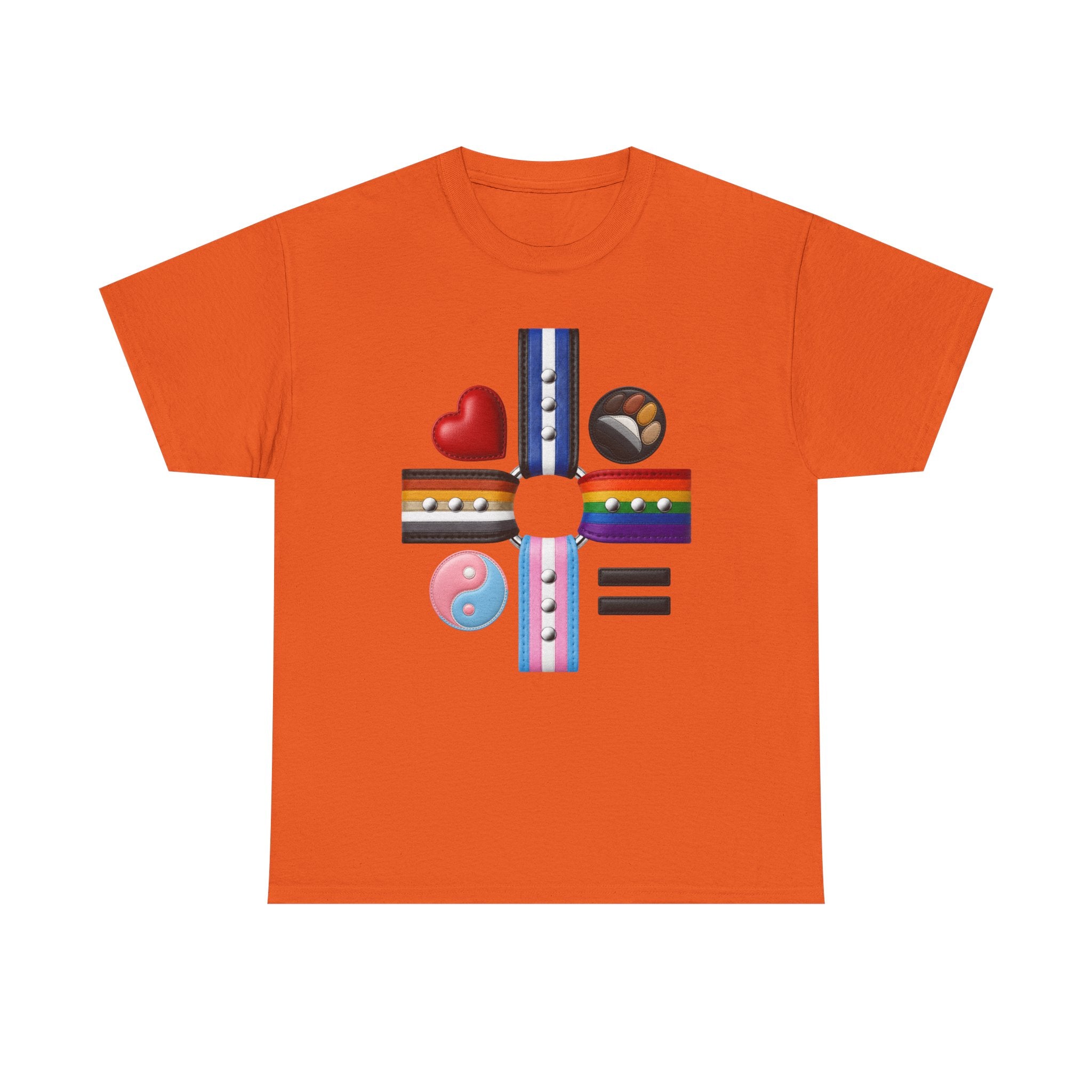 Equality Love Pride T-Shirt — Inclusive LGBTQ+ Flag Heart Design