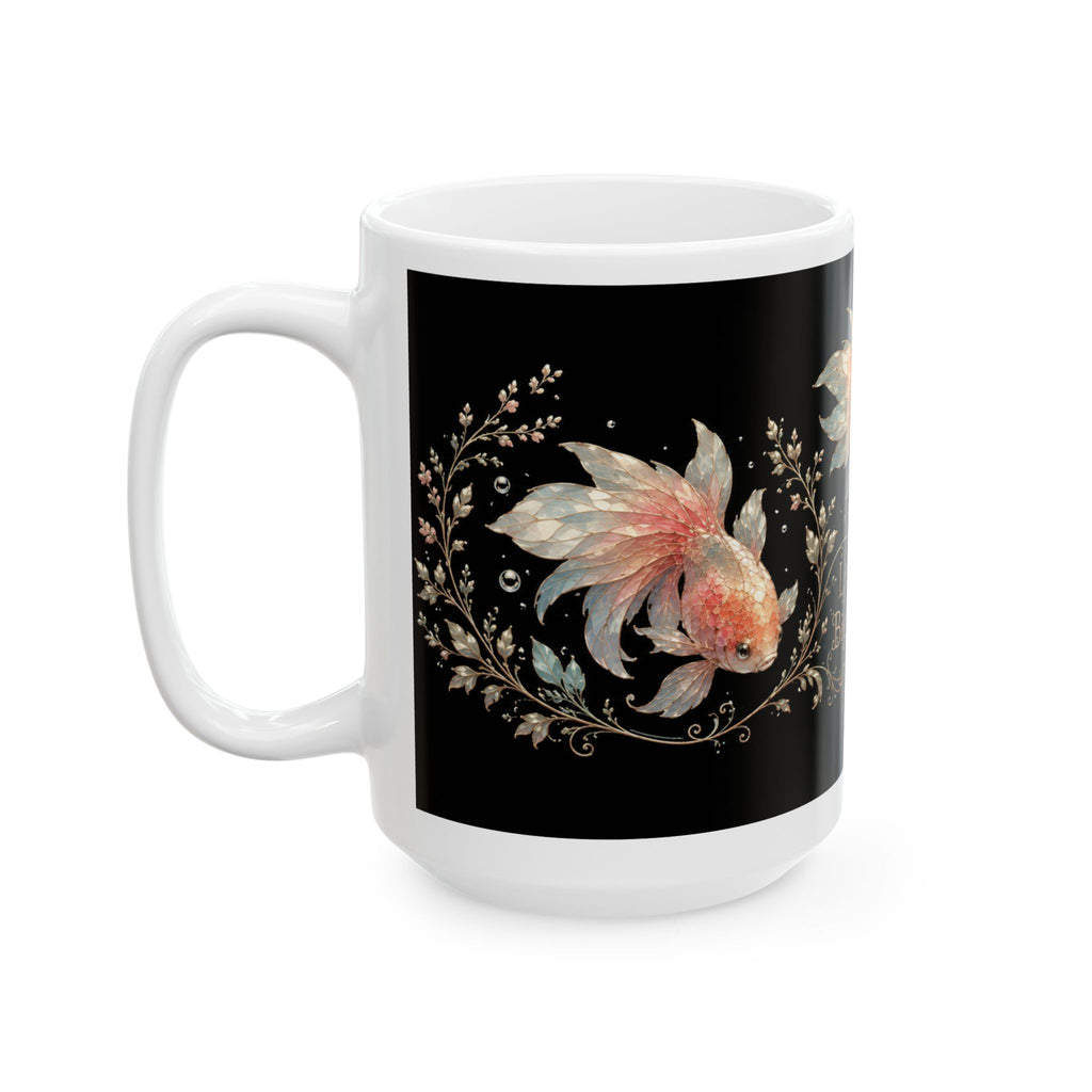 Goldfish Mug — "Little Fish, Big Personality" Ceramic Coffee Cup (11oz & 15oz)
