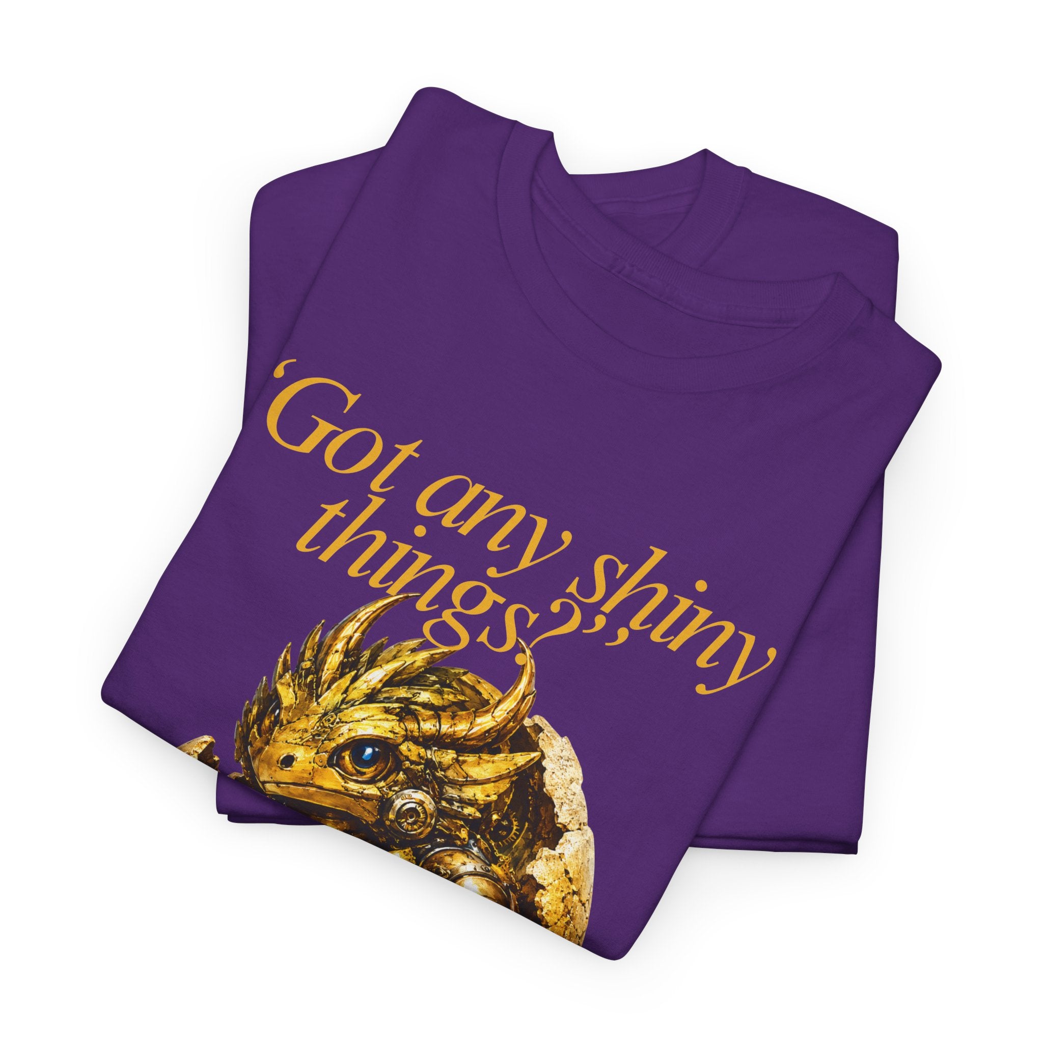Gold Dragon Nugget Tee — "Got Any Shiny Things" Fantasy Graphic T-Shirt