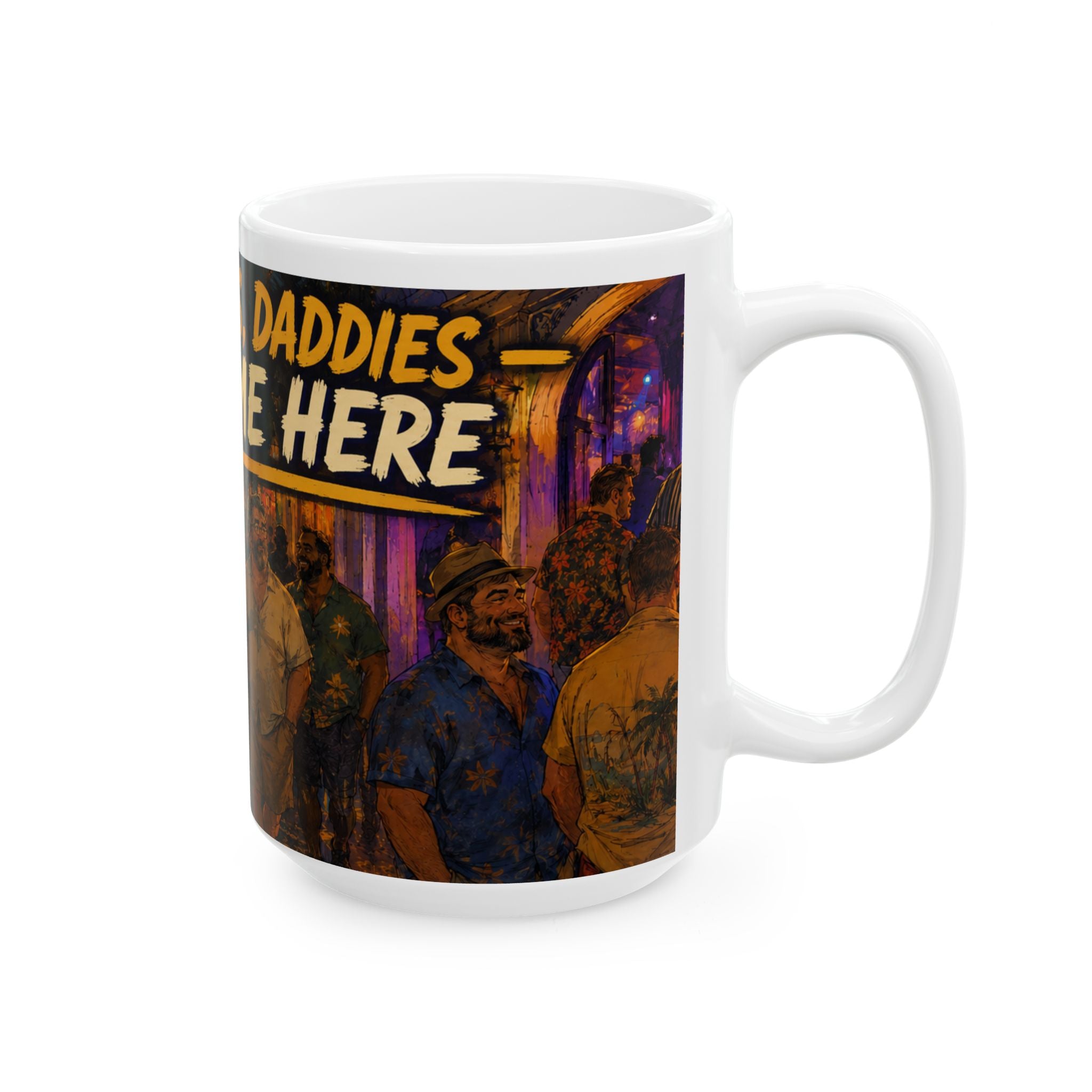 Ceramic Mug — "Bears, Otters, Daddies All Home Here" Family Night Coffee Mug