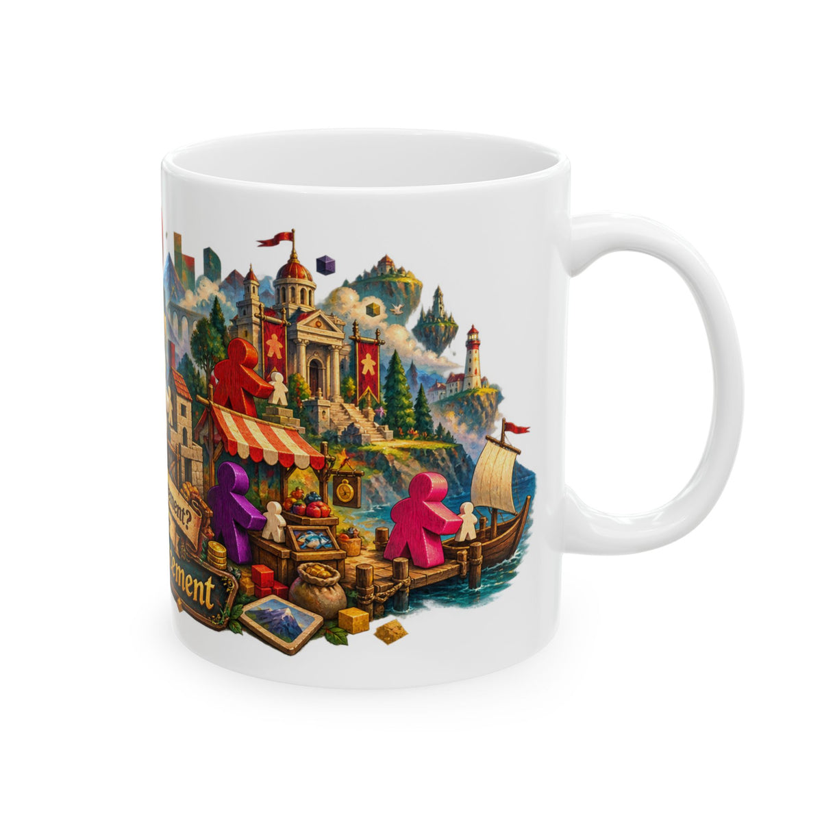 Board Game Mug — "Worker Placement? I Prefer People Placement" Ceramic Coffee Cup (11oz/15oz)