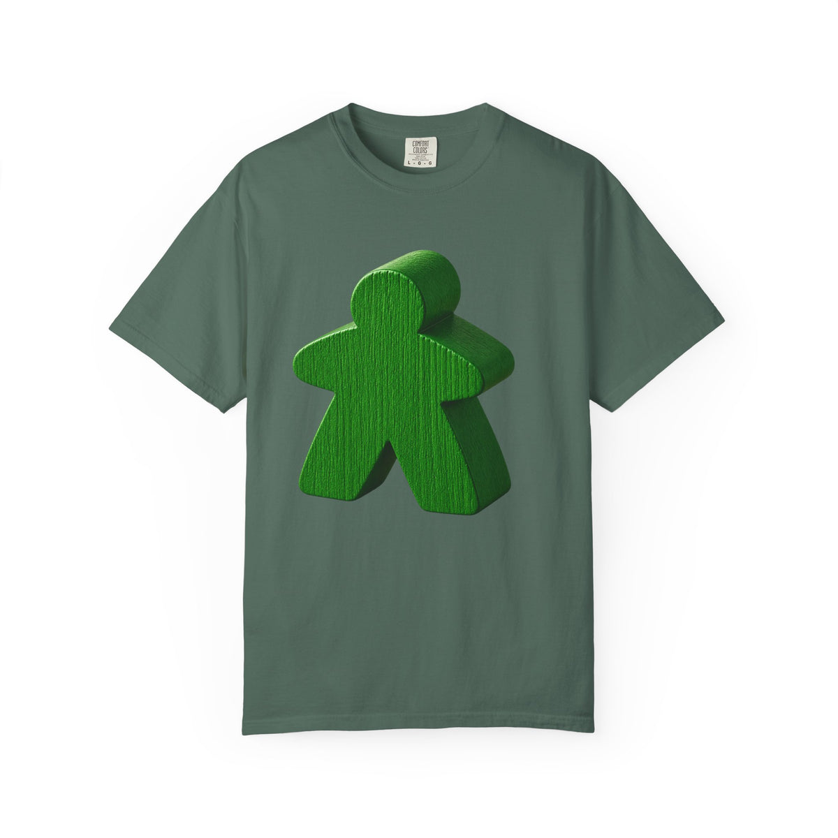 Meeple Graphic T‑Shirt — Green Board Game Gamer Tee