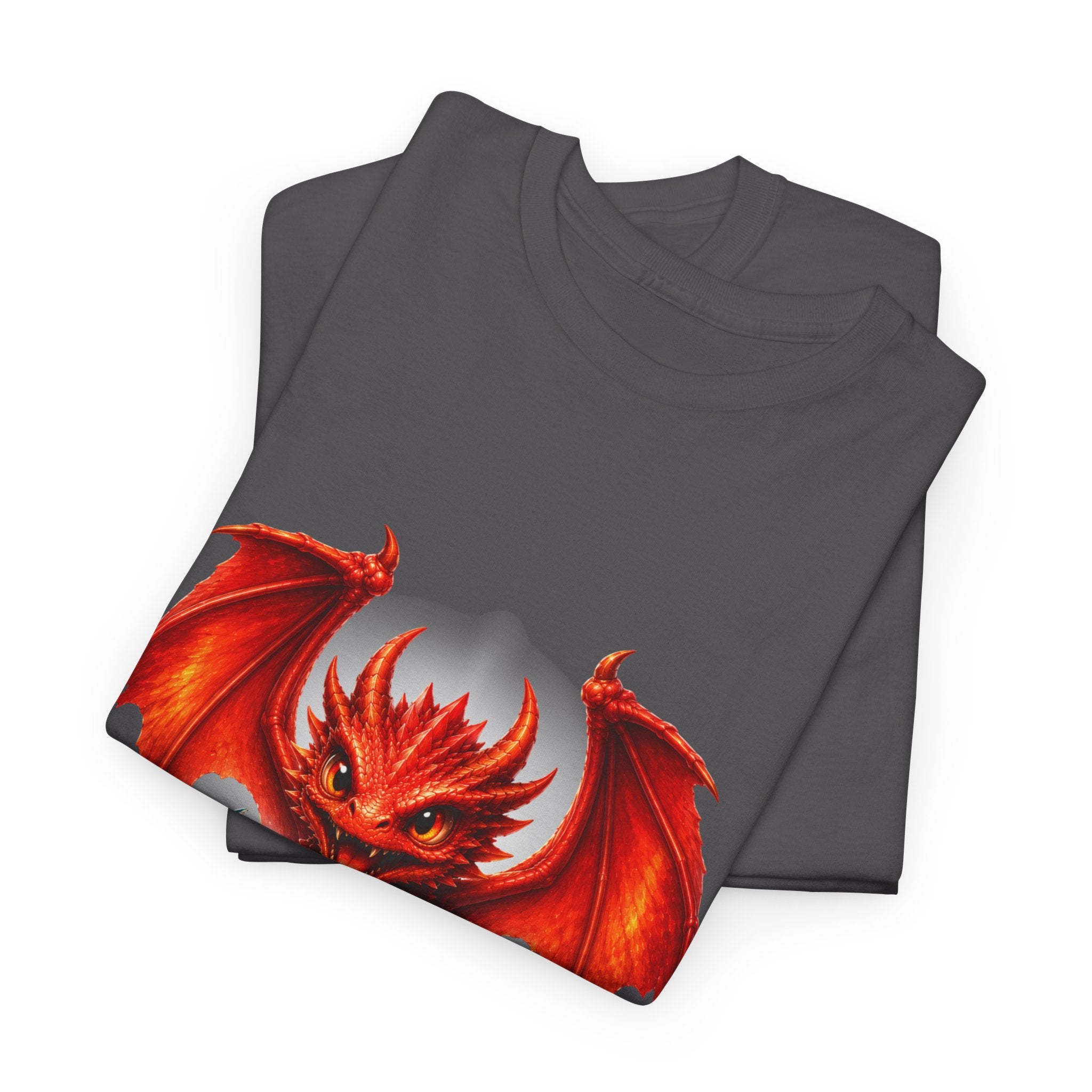 Dragon Hatchling T-Shirt — Cute Red Dragon Hatching Design