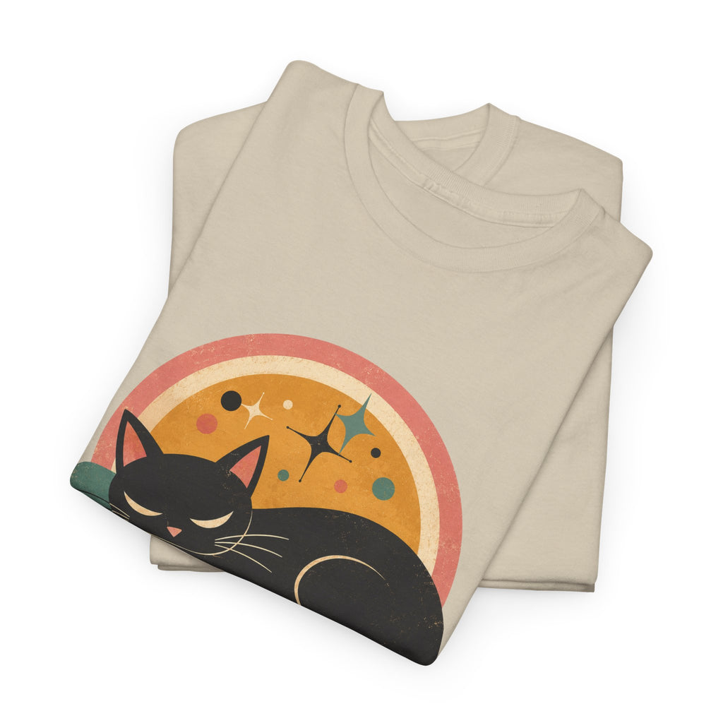 Nap Queen T-Shirt – Cute Sleeping Cat Graphic Tee. Tangentsies Mod Cat t-shirt designs
